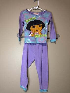 Nickelodeon Dora The Explorer Snow Nieve Pajama Set Size 4